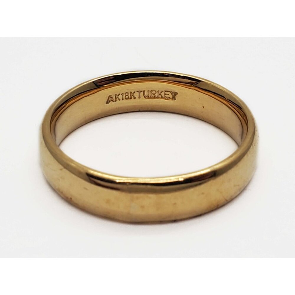 Atasay Kuyumculuk 5mm Comfort Fit Hollow Wedding Band 18k Gold Size 10